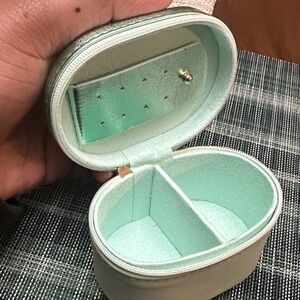 Mint Green Jewelry Travel Case